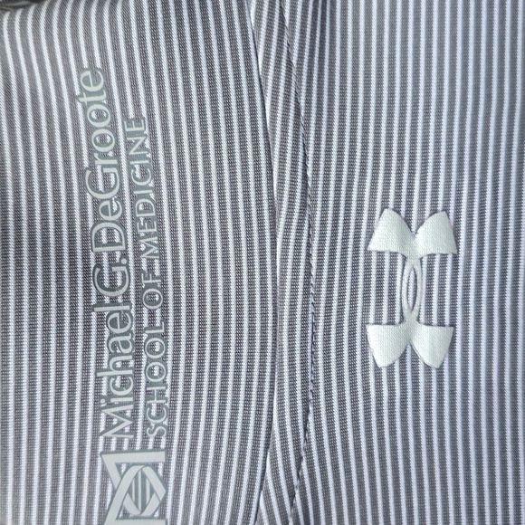 Under Armor Gray Stripe Heat Gear Loose Fit Pullover Medium M - Picture 5 of 6